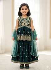Readymade Kids Girls Salwar Kameez Pakistani Bollywood Girl sharara Plazzo Suit