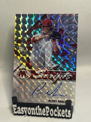 2022 Panini Mosaic Scripts Packy Naughton Auto'd RC Prizm #Sc-PN  Cubs