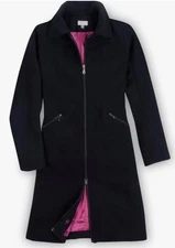 Ibex Womens Lexie Winter New Zealand Merino Wool Coat Silk Lined Black M 🔥🔥