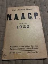 Rare & Original NAACP 13th Annual Report (1922), Published 1923, New York