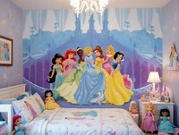 MäDchen Schlafzimmer Wandbild Tapete 358X254Cm Disney Charaktere Prinzessinen