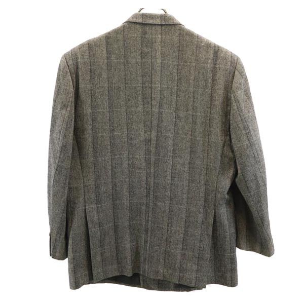 LANVIN wool Check Pattern tailored jacket gray Me… - image 2