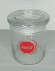 Vintage Coca Cola Clear Glass Canister With Lid
