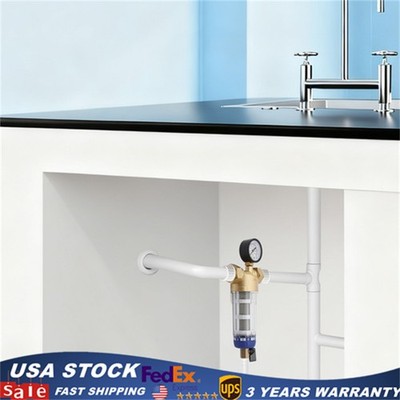 Water Filter Whole House Water Pre-Filter System Reusable Spin Down Sediment