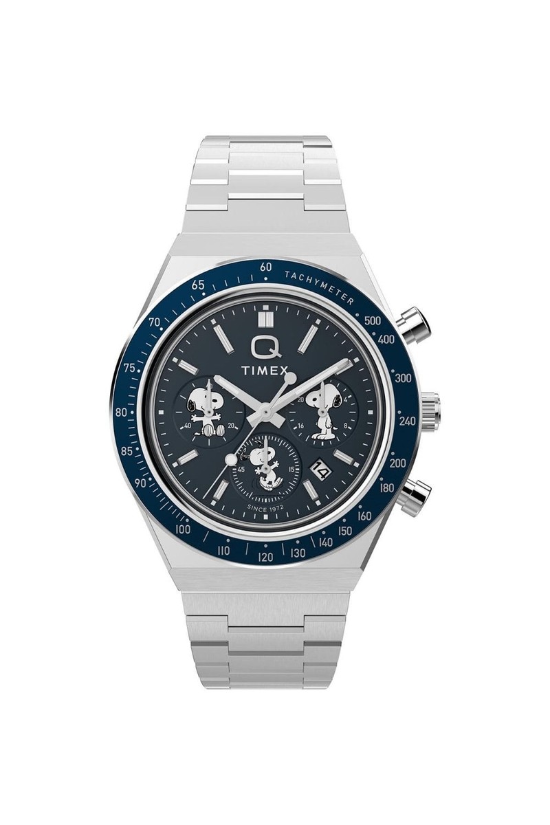 Timex Q Gents x Peanuts Chronograph 40mm Stainless Steel Watch