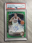 Aaliyah Crump 2025-26 Bowman Chrome 1st Green Geometric Auto /99 Texas PSA 9