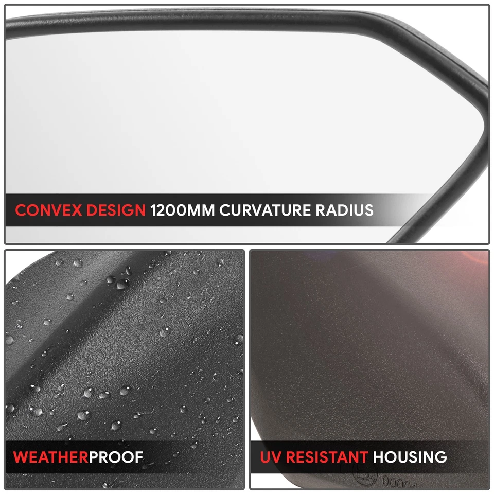 Fit Universal ATV Polypropylene Glass Side View Mirrors Handlebar Mount Bolt-In - Image 3 of 4