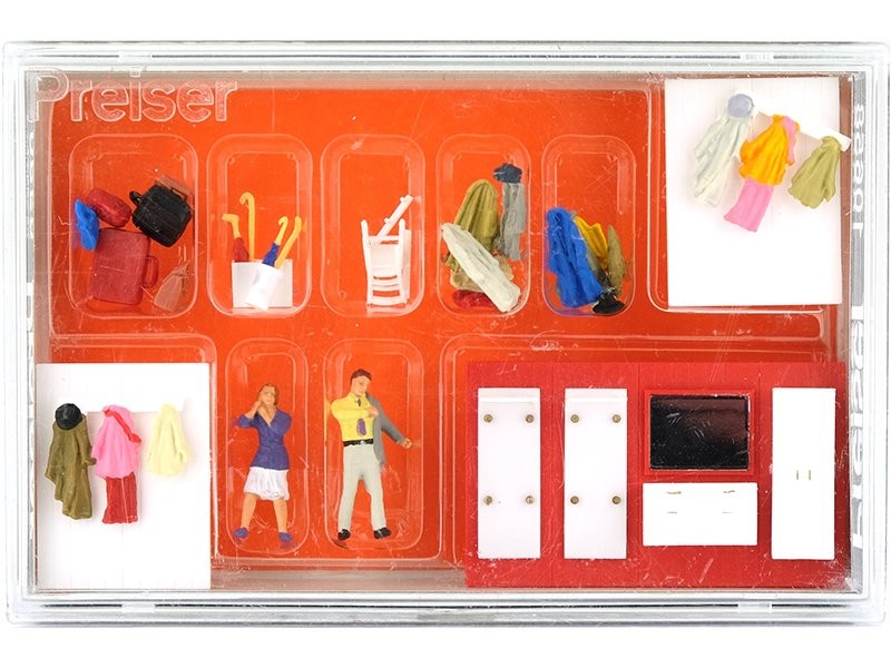 PREISER 10658 Mobilier de chambre et dressing HO 1/87 pour maquette
