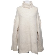 H&M, Rollkragenpullover, Größe: L, Weiß, Acryl/Alpakawolle/Polyamid #cMt