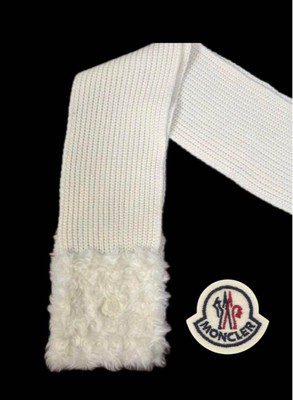 Moncler Women Sunglasses White Scarf Knitted Fur Limited Edition VHTF Rare Popul