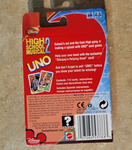 New High School Musical 2 Uno Card Game Special Edition 2007 Mattel Disney - Picture 3 of 5