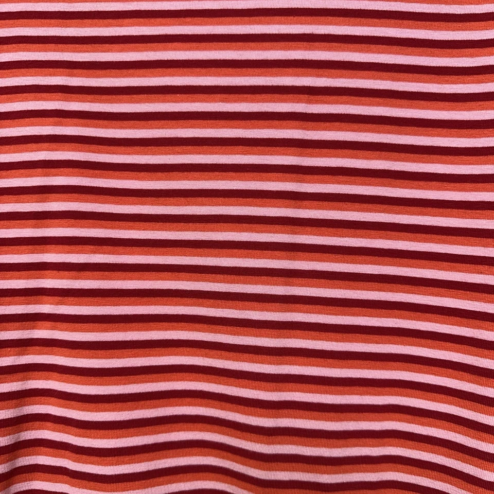 Camiseta activa de manga larga para mujer ATHLETECH talla grande roja rosa a rayas Foto 4 de 4