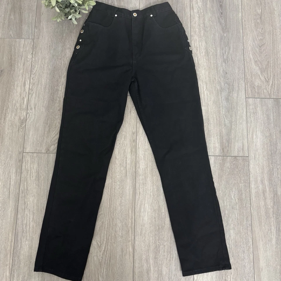 Lawman Western Jeans Größe 9/10 Superior Relaxed Fit Jet Black No Fade Knöpfe - Bild 3 von 4