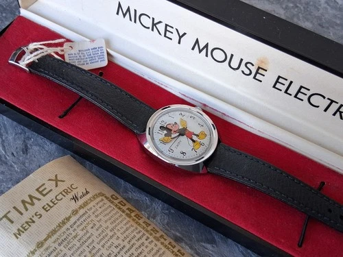 Serviced 1971 Timex Electric Mickey Mouse Men's Vintage Watch Original Box