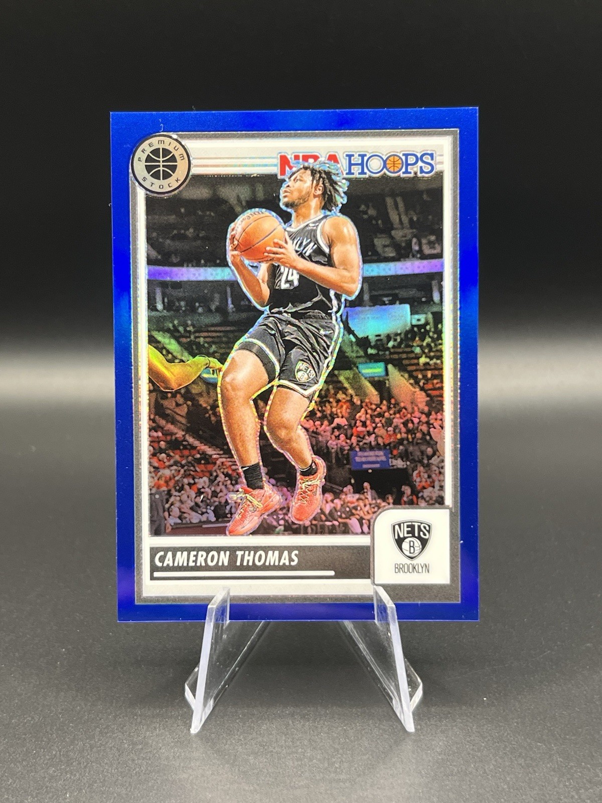 2023-24 Panini NBA Hoops Premium Stock Blue Prizm /120 Cameron Thomas #130 0q3