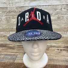 Nike Jordan Youth Snapback Hat Black Red Jumpman Elephant Print