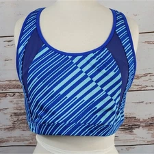 Athleta Sting Stunner Sports Bra Blue XL