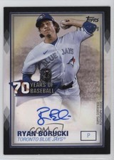 2021 Topps 70 Years of Baseball Series 2 Black 141/199 Ryan Borucki Auto v9t