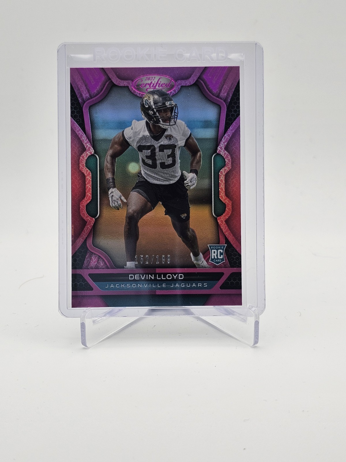 2022 Panini Certified - Rookies Devin Lloyd #145 Mirror Pink /199 (RC)