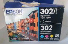 Epson 302XL Black  302 Photo Black/Cyan/Magenta/Yellow Ink Cartridges Exp06/26