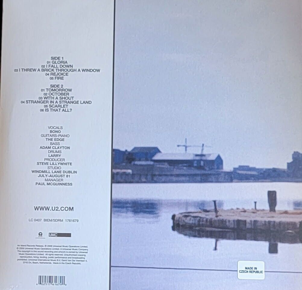 U2 OCTOBER - 180-GRAM VINYL LP REMASTERED U2 OCTOBER - 180-GRAM VINYL LP REMASTERED