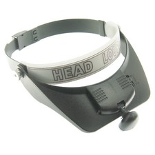 Head Mount Magnifier Loupe Illuminating Light Visor 4 Interchangeable Lenses