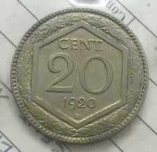 20 centesimi Esagono 1920 RARO SPL Periziata Regno d'Italia Vittorio Emanuele
