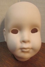 VINTAGE BISQUE DOLL HEAD BODY PARTS 3 1/2" TALL K