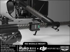 DJI Inspire 1 and 2 Ruko R111 Remote ID Module Mount (Ruko Module Not Included)