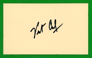 Vinton Cerf Inventor of the internet, Hall of Fame Signed 3x5 Tan Card P3585