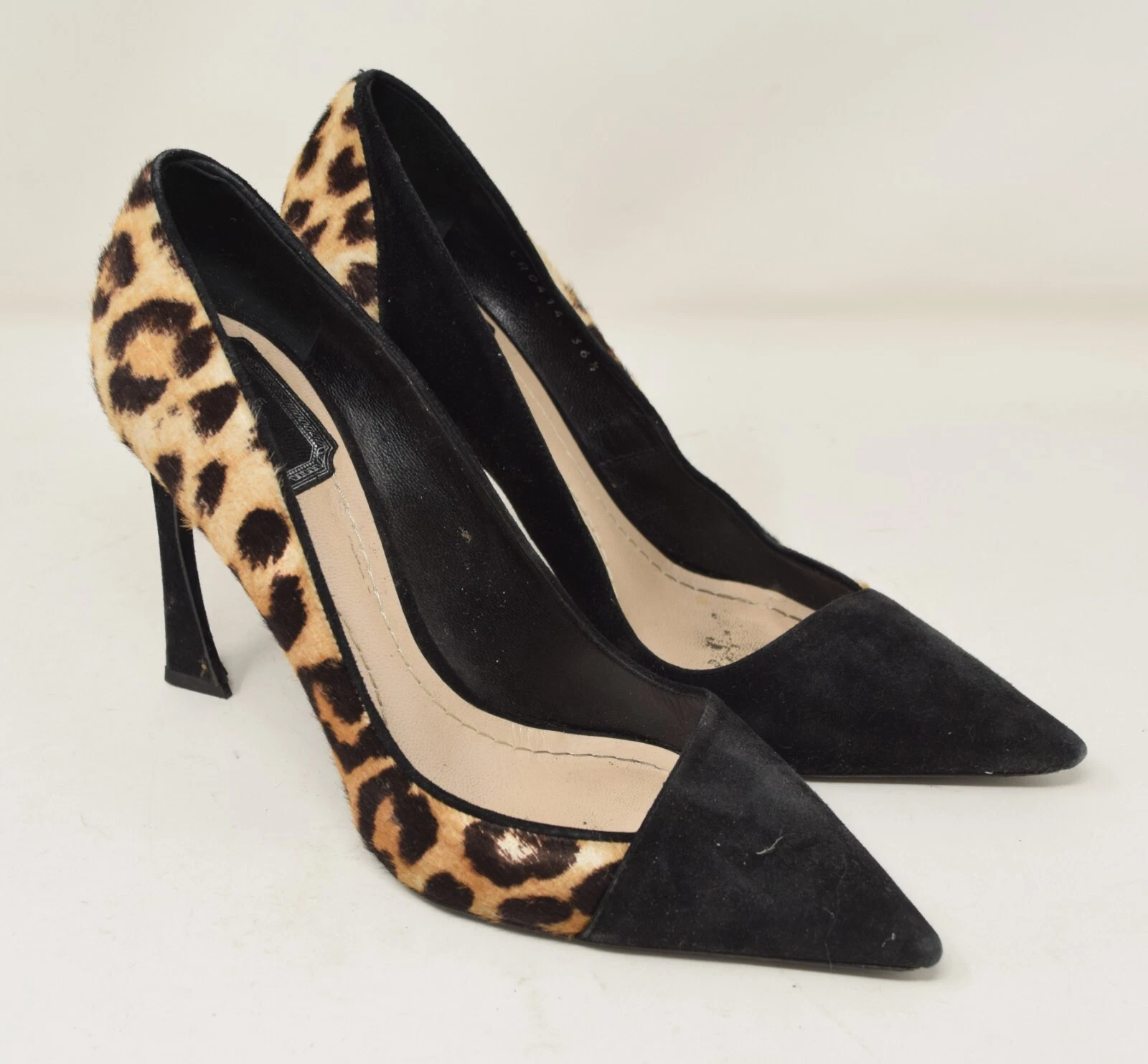 Escarpins à imprimé serpent beige Christian Dior Miss nu talons hauts en daim cuir 36,5