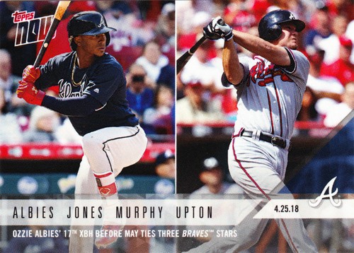 2018 Topps Now 128 Ozzie Albies / Chipper Jones Jr. / Dale Murphy / Justin Upton