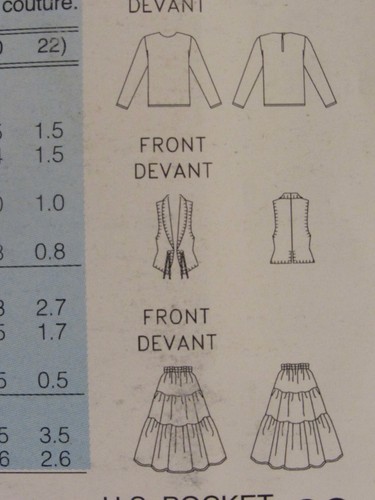 BUTTERICK 3890 MS Vest Top & Flared Skirt PATTERN 6-8-10/12-14-16/18-20-22 UC - Picture 2 of 3