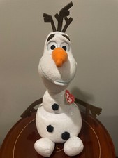 Plush Stuffed Ty Disney Frozen OLAF Snowman Sparkly Beanie Baby 13"