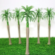 YS03 10pcs Model Coconut Trees Palm Model Layout Train Scale 1/60 O HO