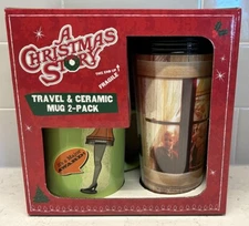 Ralphie A CHRISTMAS STORY Travel & Ceramic Mug Set “It’s A Major Award” Leg Lamp