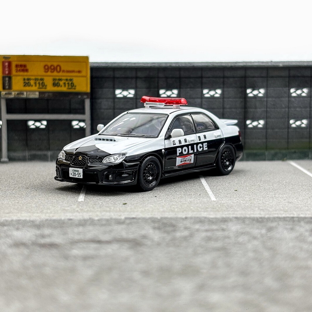 Subaru Impreza WRX STi パトカー ミニカー Furuya 1/64 Scale Impreza WRX STI IX 9 Police Car Diecast Car