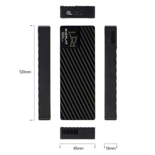 Wizplat FLEX Drive U40GT USB4 40Gbps NVMe M.2 Portable External SSD Enclosure - 第 10/10 張圖片