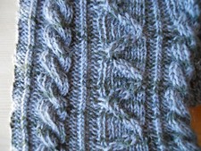 Ręcznie robione pończochy ludowe Skarpety Podkolanówki Szare Rozmiar 44 - 45 Wzór warkoczy