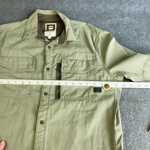 Camisa G Star Raw Para Mujer Talla XL RARA Rackler Sarga Cremallera Snap Utilidad Top Chaqueta - Imagen 6 de 13