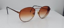 Vintage Etiquette 504 Brown Round Sunglasses Italy FRAMES ONLY