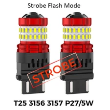 Strobe Flashing Blink White 3157 Bulbs for Chevy Silverado Reverse Backup Light