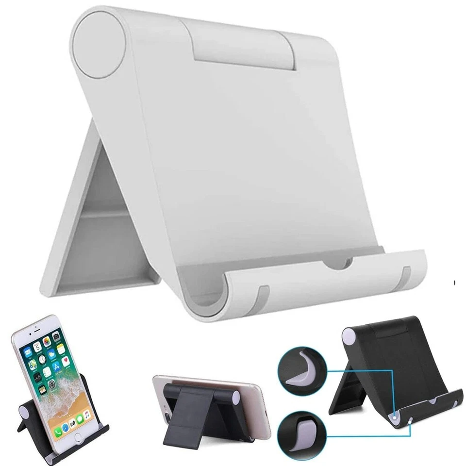2-Pack For Universal Foldable Cell Phone Tablet Desk Stand Holder Mount Cradle - Image 2 of 4