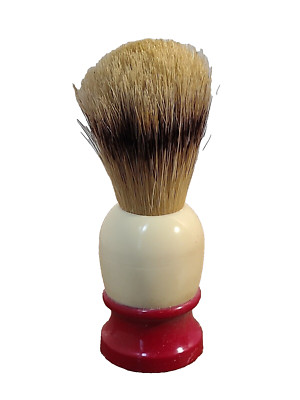 VTG Ever Ready Sterilized 100 Red Cream Bakelite Shaving Brush USA Men