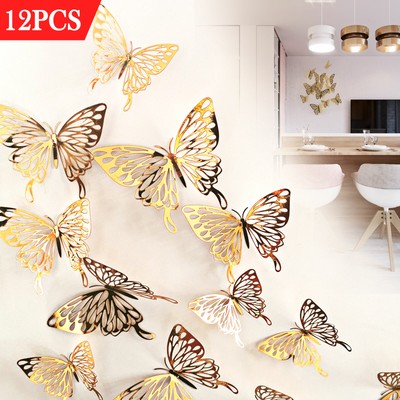Download 12pcs 3d Butterfly Wall Stickers Art Decals Home Room Decorations Decor Us Ebay