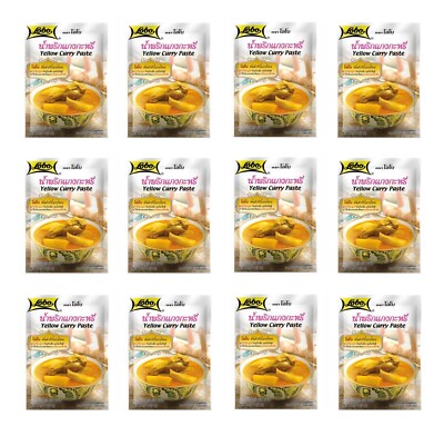 Gelbe Curry Paste Lobo Bigpack: 12 x 50g Yellow Thaicurry Gelbes Thai Curry