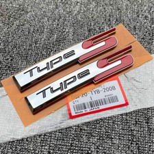 2 pezzi emblema cromato originale tipo S per Acura MDX RDX TLX INTEGRA lato o bagagliaio