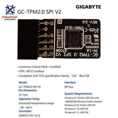 HSSDTECH TPM 2.0 LPC 20pin SLB9665 Modulo di Sicurezza per GIGABYTE Motherboard H110 H110M X150 X150M H170 X99 GA-H110-D3A, GA-H110M-S2PH, GA-X150M-PLUS Mainboard Security Module GC-TPM 2.0