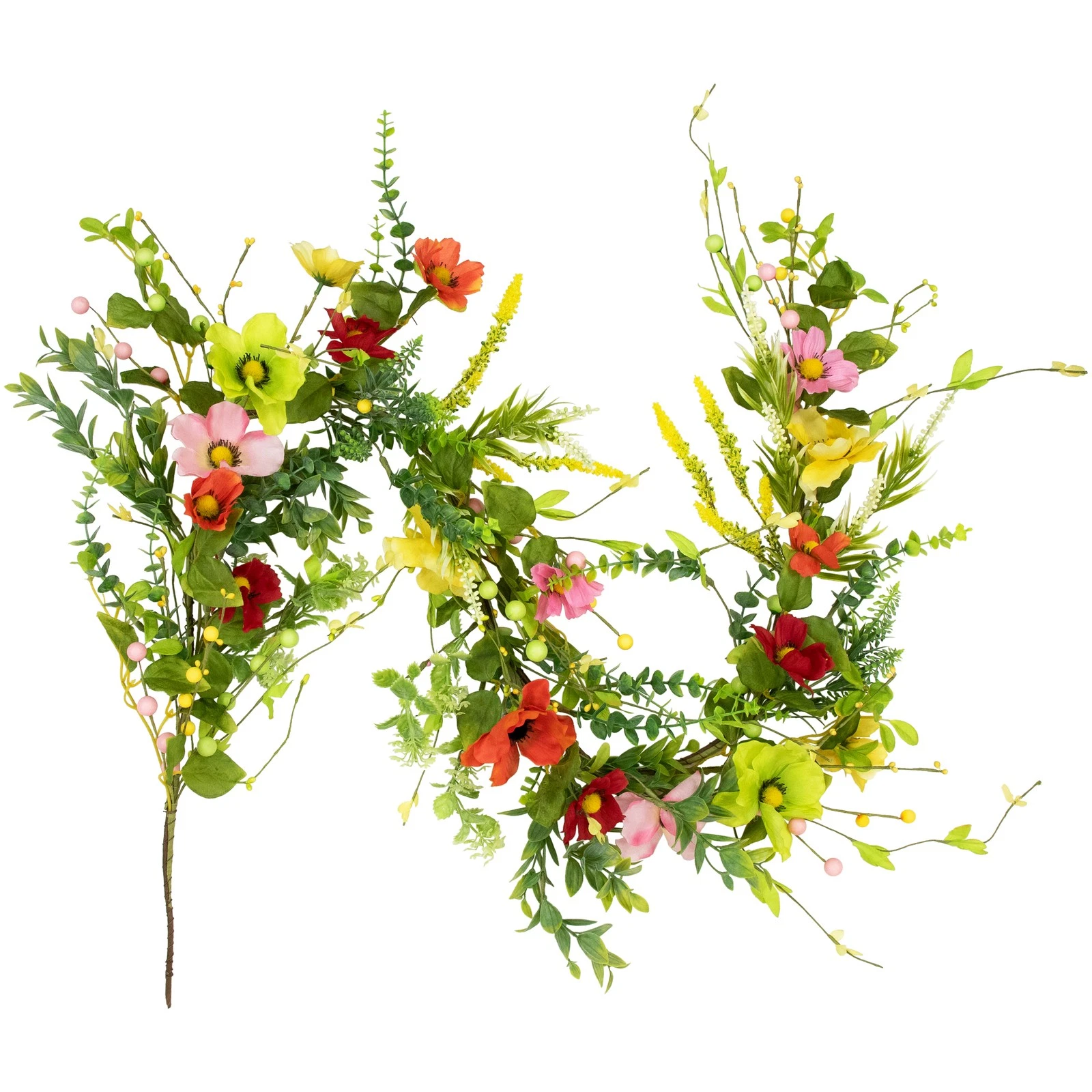Northlight Poppy and Eucalyptus Garland