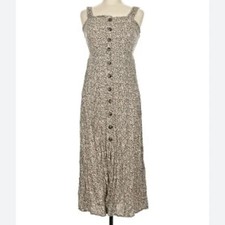 Women's Leopard Print Midi/ Maxi Dress S Beige Black